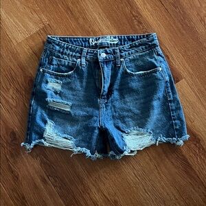 Distressed Denim Shorts